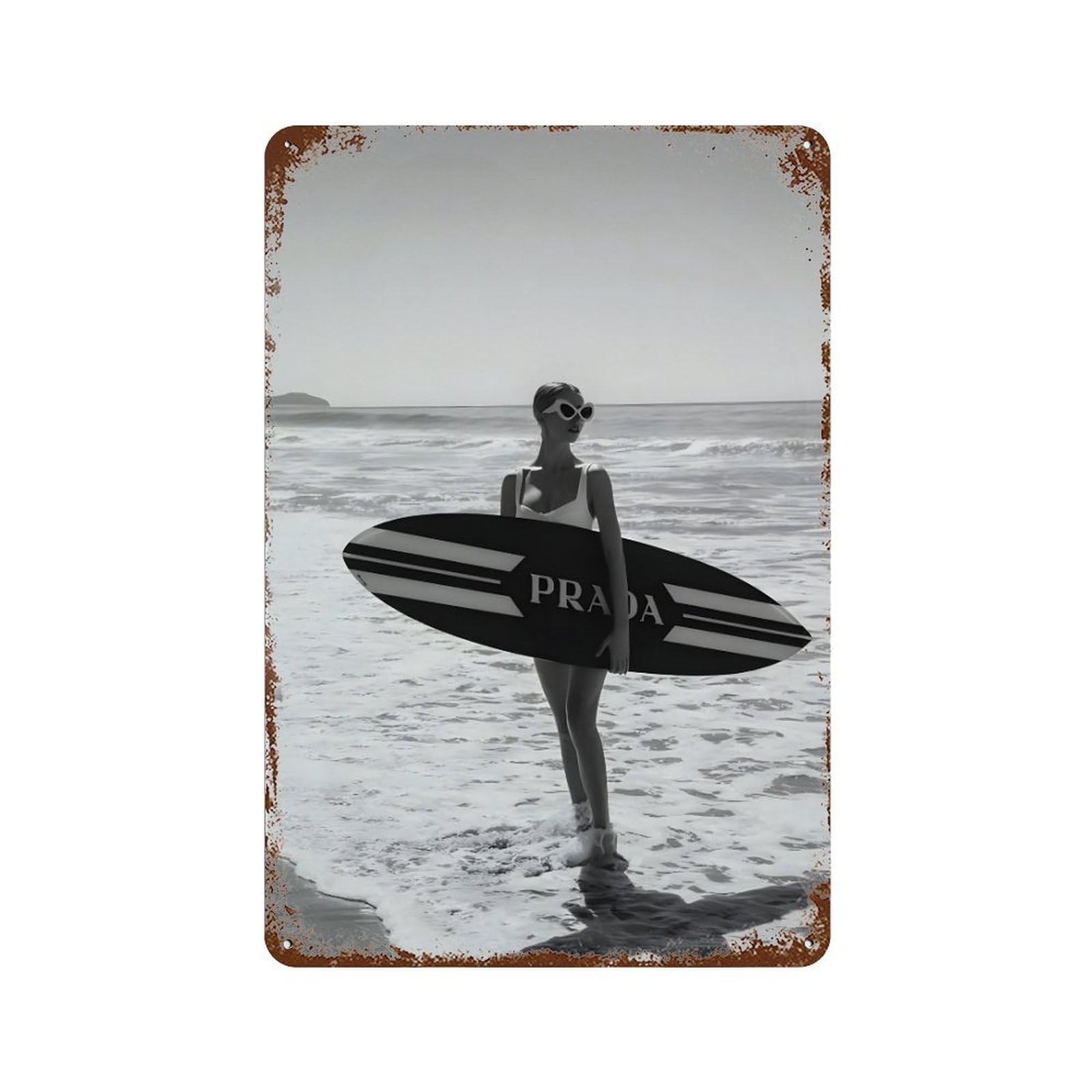 xiaoxiaoshen Vintage Beach Surfer Wall Decor Art Metal Tin Poster Modern Home Decor Art Home Bar Shop Decorations Vintage Sign 30x20cm