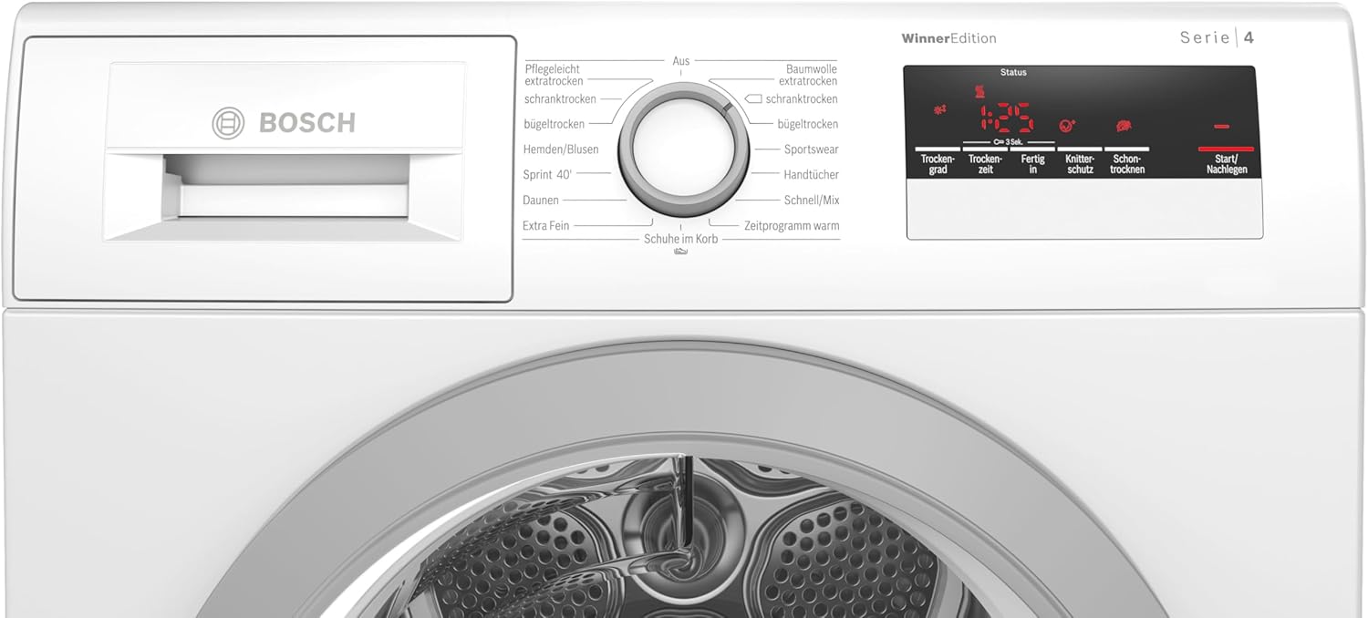 Bosch Series 4 WTH85VWIN Heat Pump Dryer for 8 kg of Laundry, A++, 236 kWh/Year, AutoDry, Anti Vibration Design, Sensitive Drying System, Environmentally Friendly Coolant, White – Bild 3