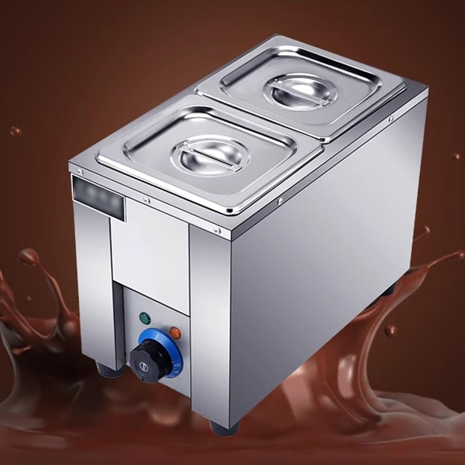 COYEUX Macchina per temperare Il Cioccolato Commerciale, fonditore per Cioccolato in Acciaio Inossidabile da 800 W, Temperatura Regolabile 30-85 ℃, per Bar, Negozio di tè