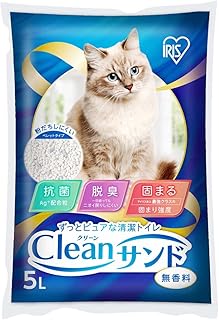 アイリスオーヤマ 猫砂 固まる クリーンサンド 5L 大容量 CLS-5L