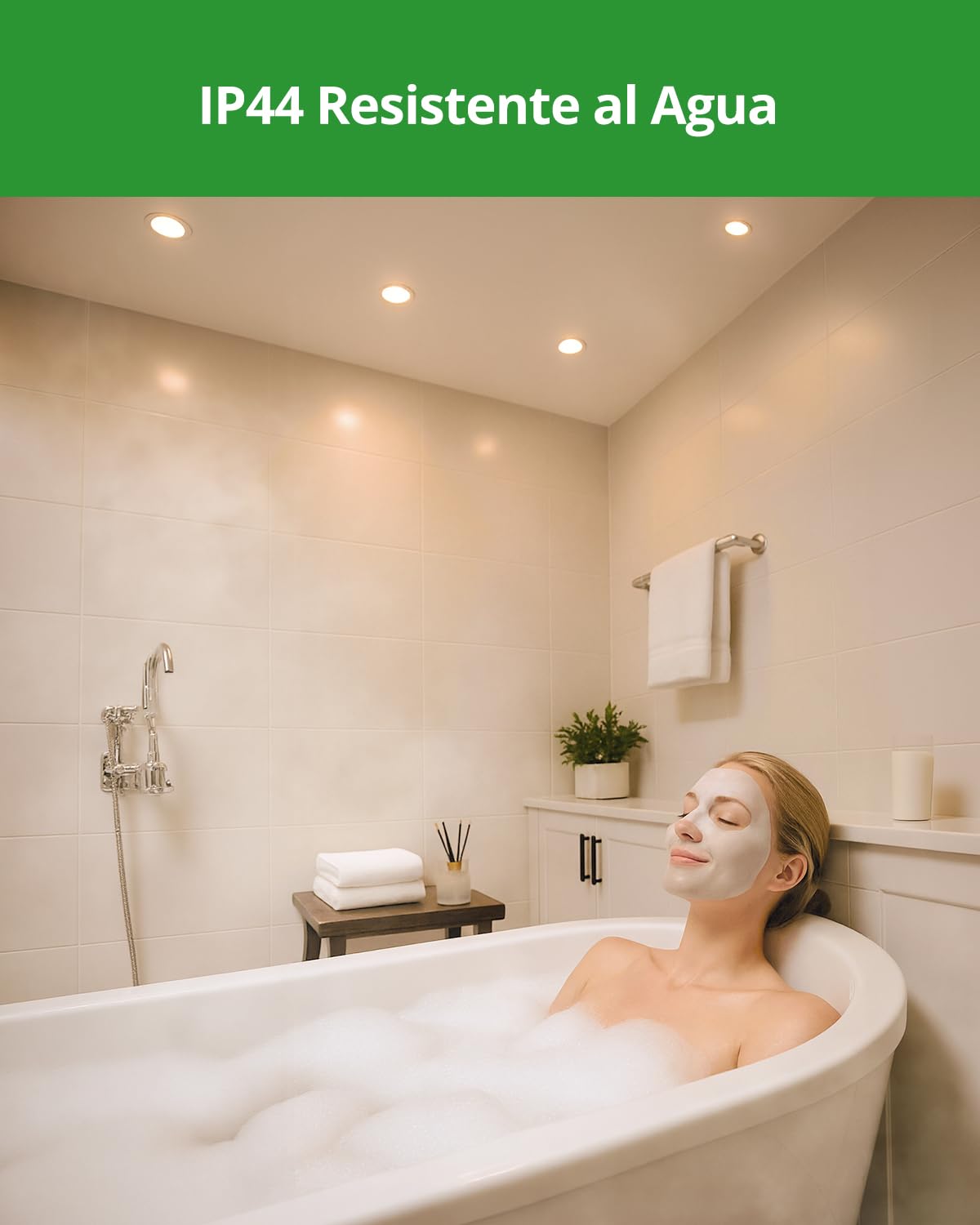 HOMEOW Pack de 20 Focos LED Interior Techo 5W, Downlight LED Empotrable Luz Calida 2700K Neutra 4000K Frío 6000K, IP44 Ojos de Buey Para Techo Baño Cocina, Apertura 68-78mm