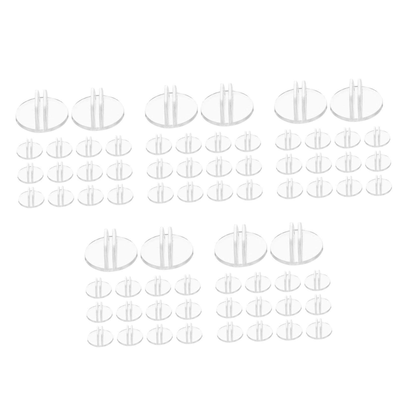 DOITOOL 5 Set Per Biglietti Visita Trasparenti Portacarte Rotondi Per Ufficio Organizzatori Biglietti Visita Per Eventi E 50 Pezzi*5