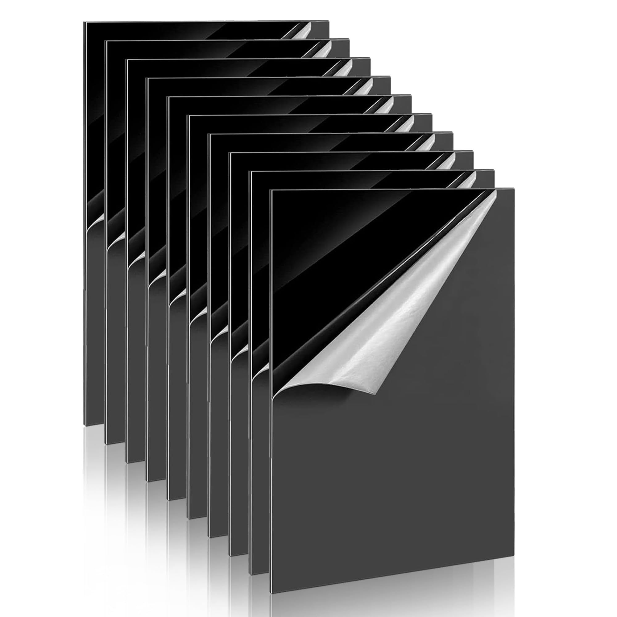 10er-Set Schwarze Acrylglasplatten 10x15 Cm – 1 Mm Dick, Doppelseitig Geschützt, Vielseitig Für DIY, Malerei & Projekte