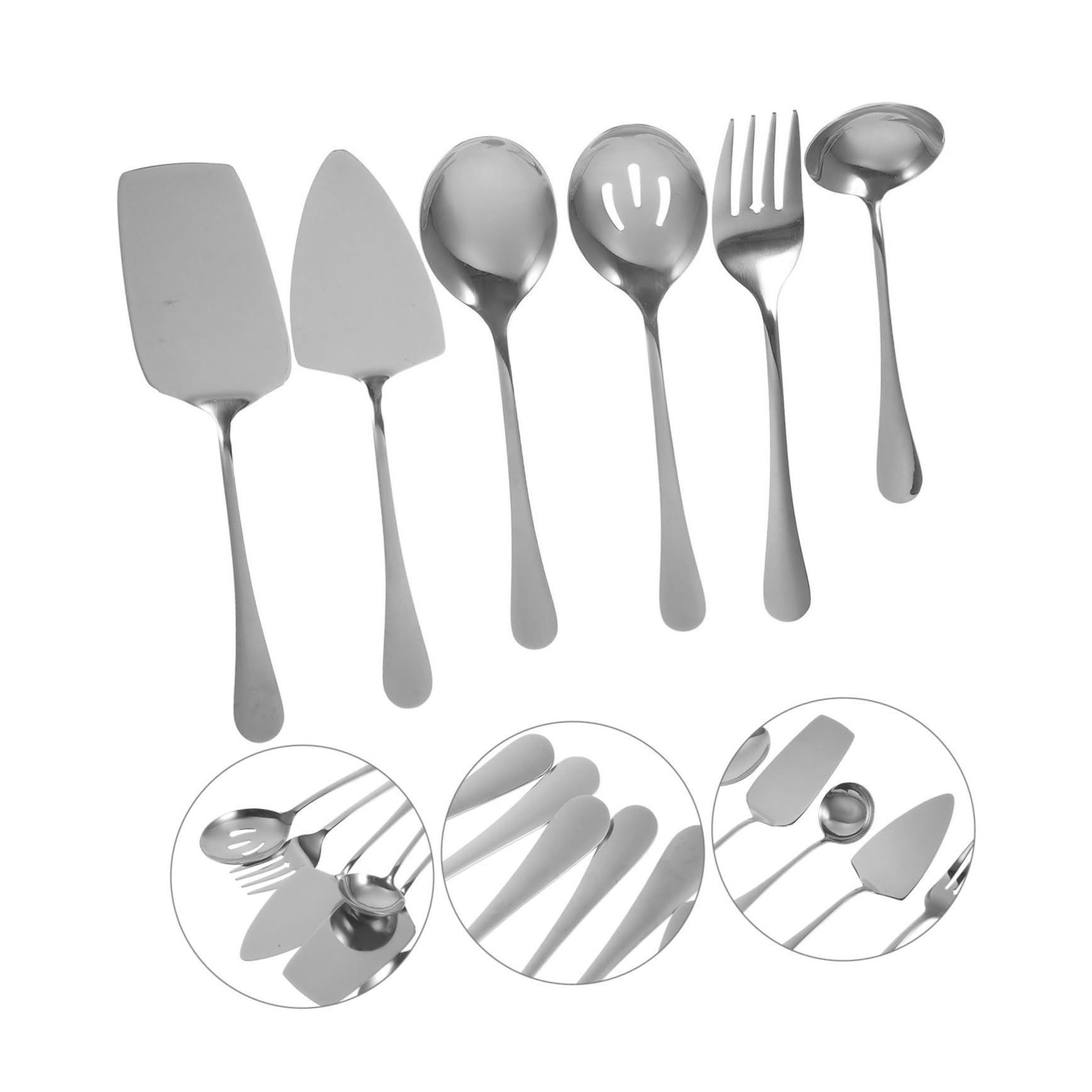 Alipis Couverts à Gâteau Acier Inoxydable Outil de Service avec Pelle à Tarte Fourchette et Cuillère