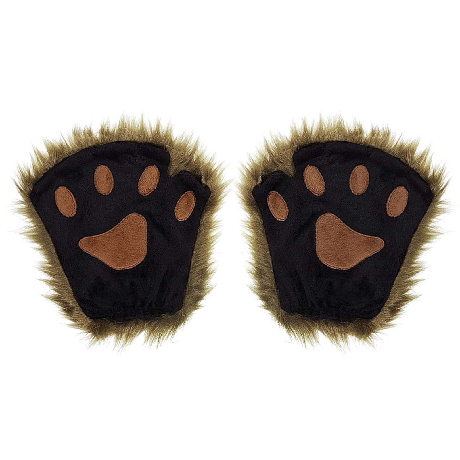 Furry Bear Fox Cat Paw Gloves - Image 4