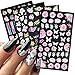 Dornail 8 Blatt 5D Nagelsticker Stereoskopisch Geprägt Nail Art Aufkleber Schmetterling Blume Nagelaufkleber Frühling Sommer Nagel Sticker Nageldesign Nail Art Dekoration
