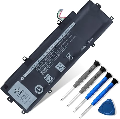 Dentsing 5R9DD - Batería para portátil compatible con Dell Chromebook 11 (3120) P22T Series Notebook KTCCN 0KTCCN XKPD0 P22T001 11.1V 43Wh 3 celdas