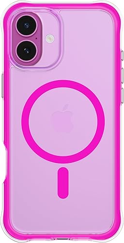 Miniatura 40 de ORNARTO Air Case para iPhone 16 Pro Max Transparente, Compatible con MagSafe, Funda de Protección contra Caídas de Grado Militar con Air-Pink