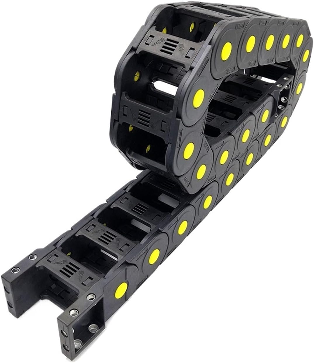 Transmission Chain of Power 1 Meter 35x200mm Bridge Type Drag Chain Cable Wire Carrier Transmission Towline for Trailer CNC Engraving Machine Enhanced Tanks Transmission Chain of Power(R125)
