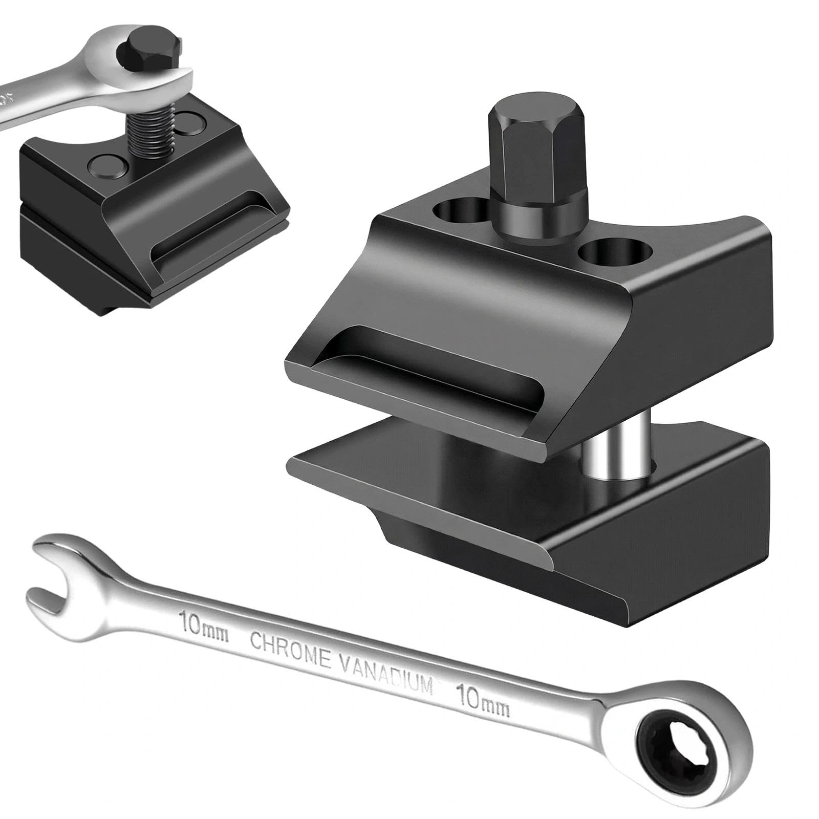 Dwitkul Federbein Spreizer Werkzeug mit Geteilter Nabe, Achsschenkel Spreizer Universal, Doppelseitiges Stahl inkl Schlüssel, Traggelenke Stoßdämpfer Werkzeug, Spreizwerkzeug für VW, KFZ und Auto