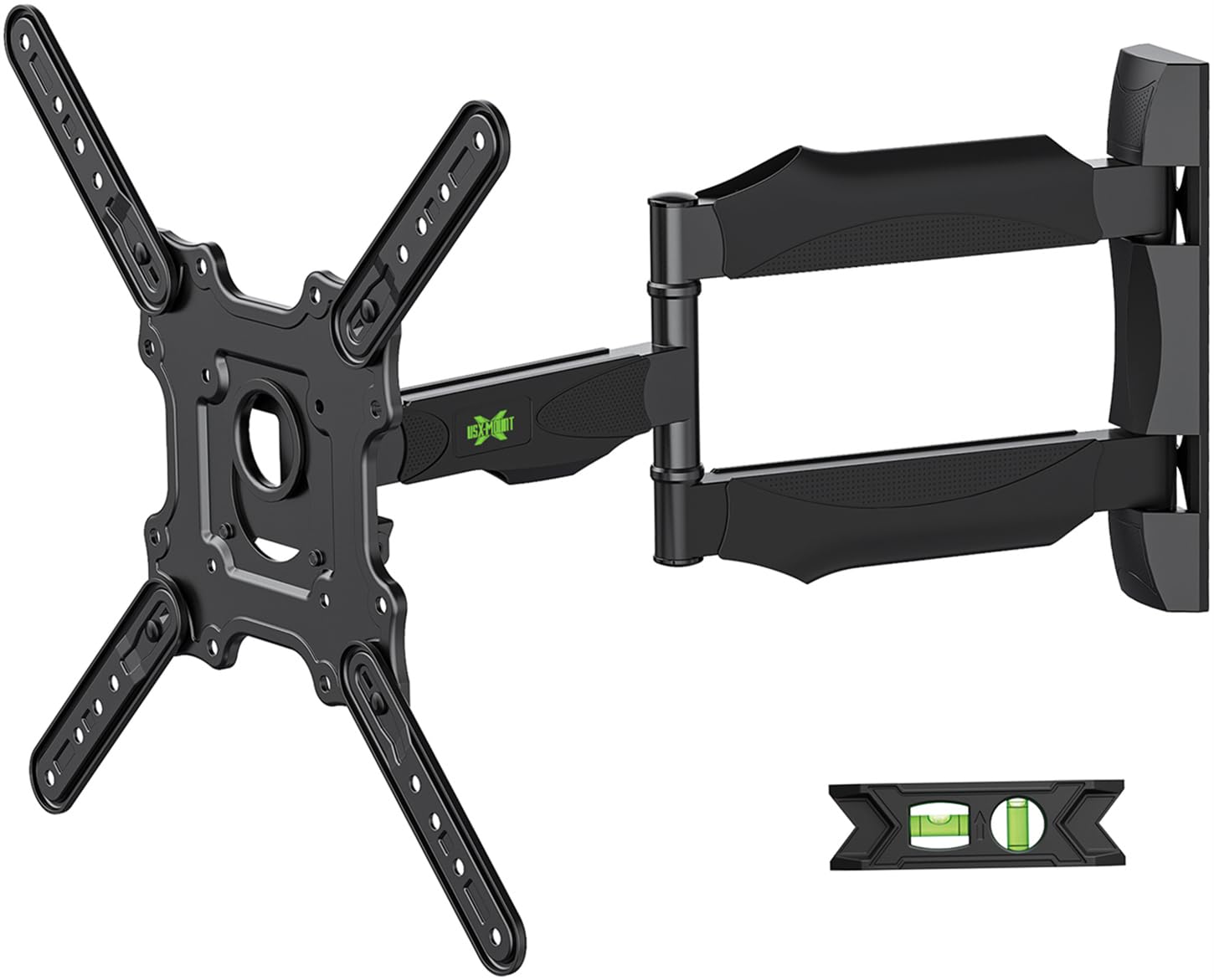 USX MOUNT Full Motion TV Wall Mount for 26-60 Inch TVs up to 77 Lbs, Swivel TV Mount with 19.44" Smooth Extension, Offset Design, Perfect for Corner, Max VESA 400x400mm, XMM016