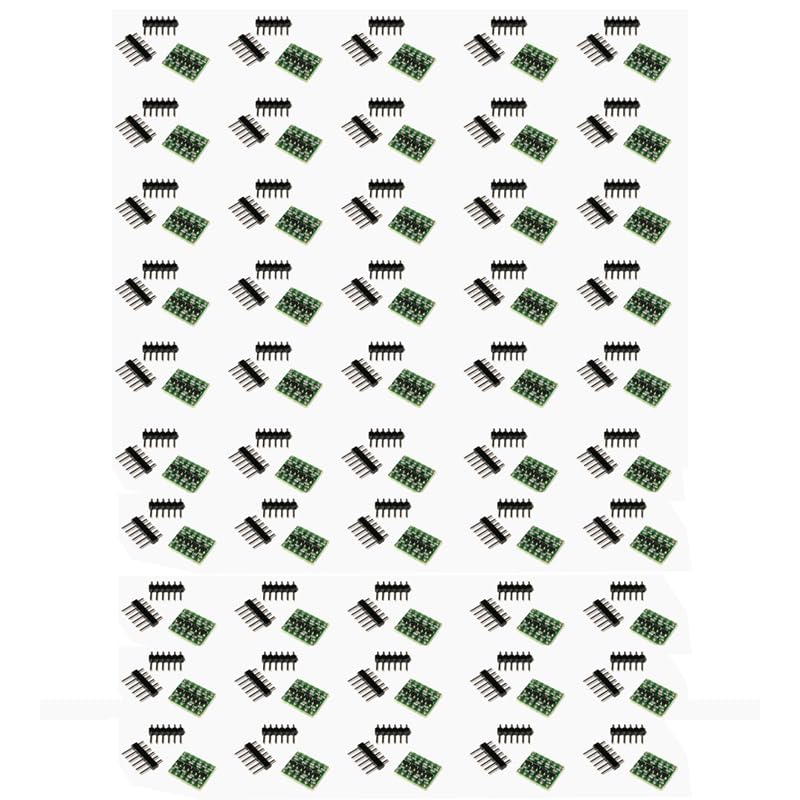 Teyleten Robot 4 Channels Logic Level Converter Bi-Directional Module Shifter I2C IIC 3.3V - 5V for Arduino Green 50PCS