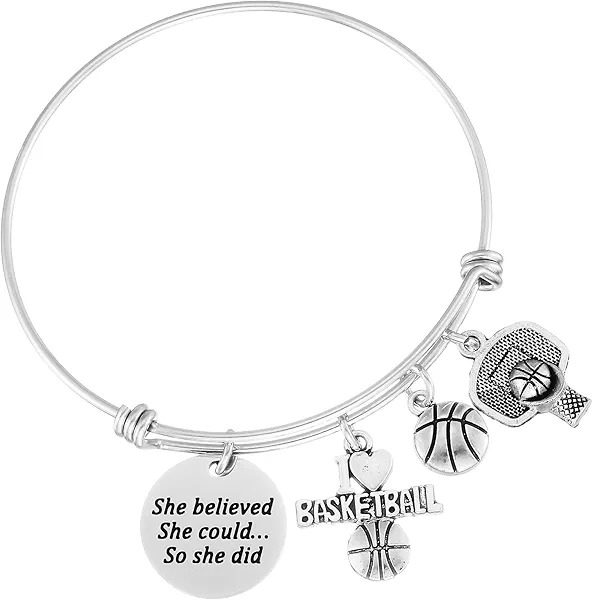 Basketball Bracelet Gifts for Women Basket Ball Lovers Basketball Team Bracelet