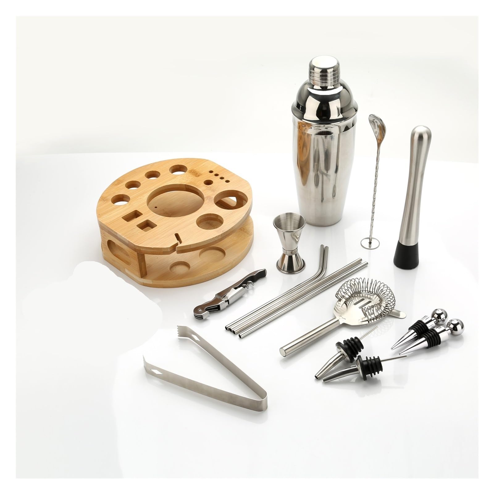Juego de coctelera for hacer, herramientas barra, mezclador 750ML for fiesta bebidas(Rose Gold A)