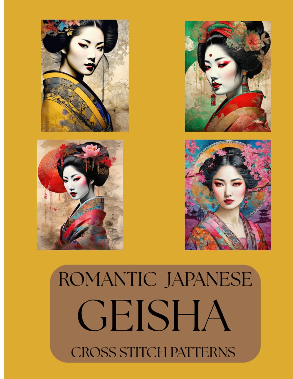 ROMANTIC JAPANESE GEISHA CROSS STITCH PATTERNS