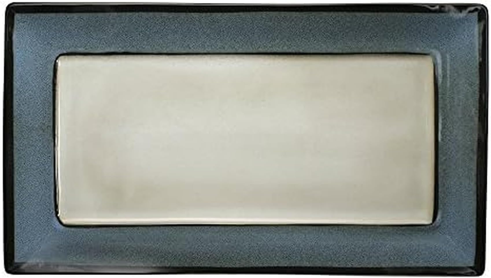 Gourmet Basics Belmont Blue Rectangular Serving Platter, 16-Inch