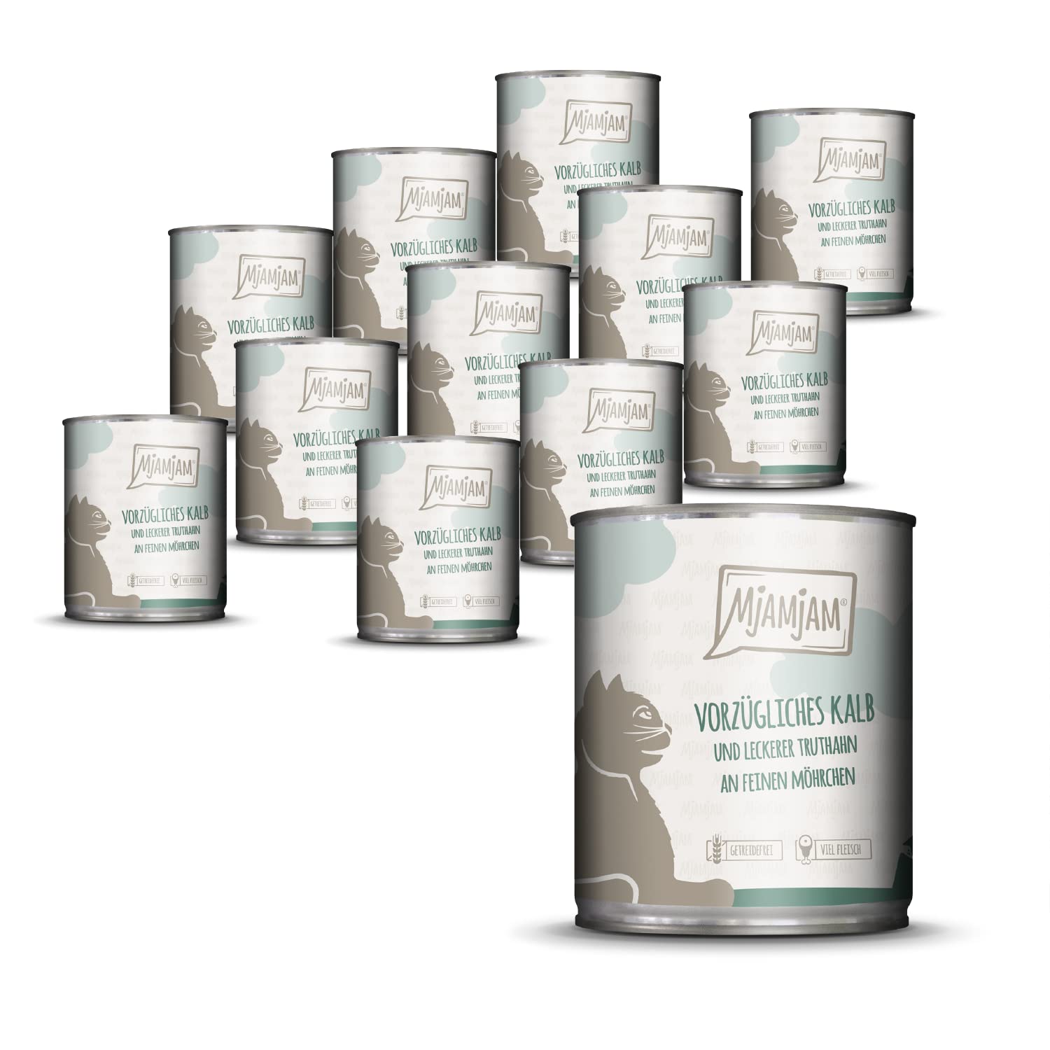 MjAMjAM - vorzügliches Kalb & Truthahn an leckeren Möhrchen 12 x 800 g