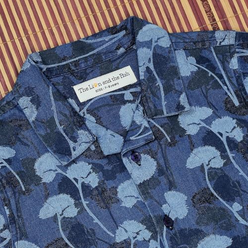 Image of Boys Denim Printed Shirt 2-14 Years