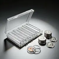 Cápsula de moeda de 25 mm, ajuste perfeito para suporte de fichas de jogo de tabuleiro, cápsulas porta-moedas US Quarters 24,26 mm, suporte de moedas para colecionadores (101)