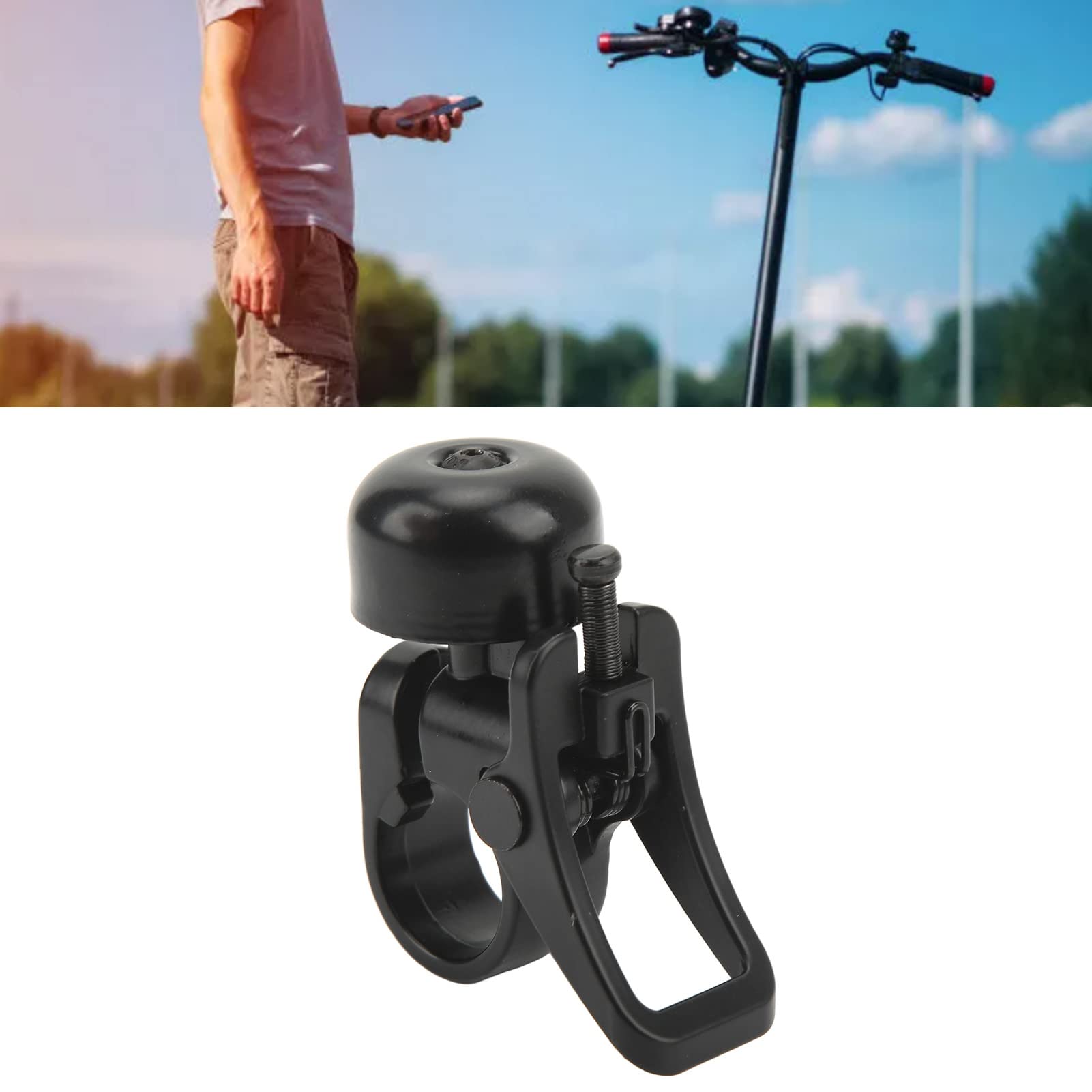 Campanello Per Scooter Elettrico Xiaomi - Lega Alluminio Nero, Suono Forte