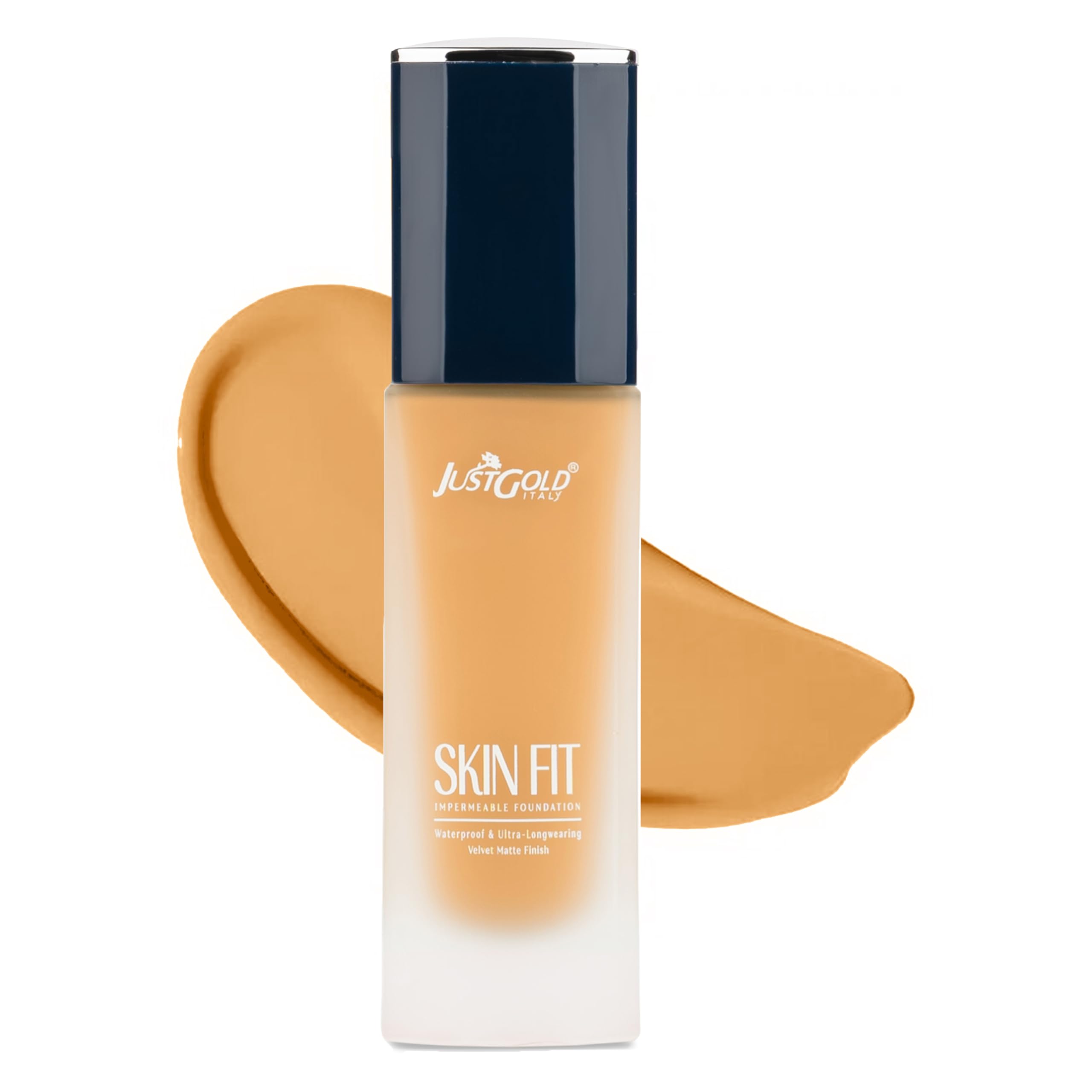 Justgold Skin Fit Impermeable Foundation Waterproof & Ultra-Longwearing Velvet Matte Finish (#50 Shahi Silk)-picture-47