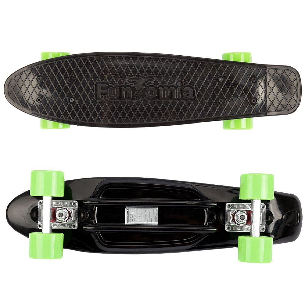 FunTomia 57cm Mini-Cruiser Board Skateboard mit oder ohne LED Leuchtrollen inkl. Aluminium Truck, ABEC-9 Kugellager und T-Tool