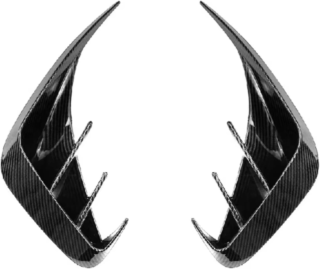 Car Diffuser Valence Side 2pcs Car Rear Bumper Wind Spoiler Diffuser Splitter Exterior Car Accessories Compatible With 3 Series G20 320i 330i 2019 2020 2021 2022(Carbon lack)