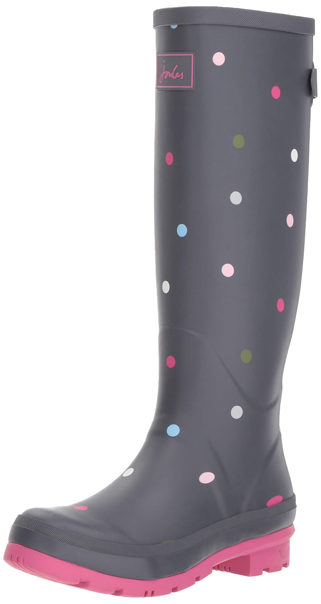 Joules Womens Welly Print With Adjustable Back Gusset - Black Metallic Bees — view 13