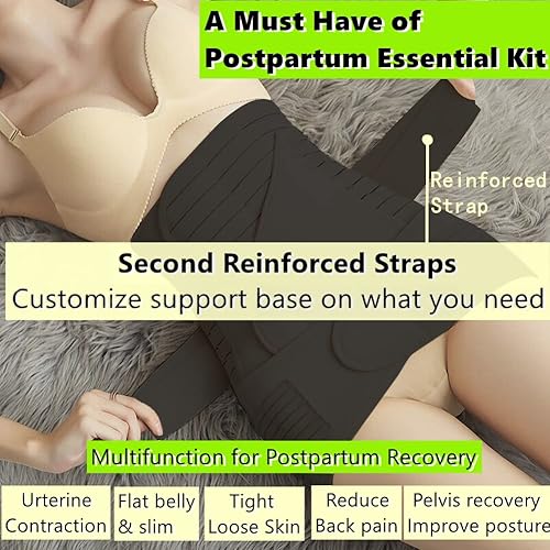 Miniatura 3 de Banda para el vientre posparto para poscesección y cinturón de apoyo natural para la recuperación del nacimiento, esencial para mujeres después del