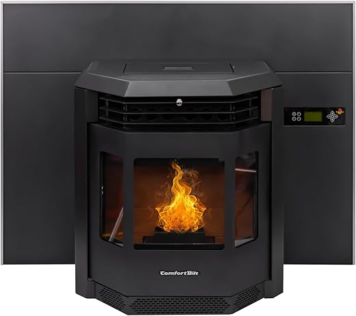 HP22i Pellet Stove Fireplace Insert Heats 2800 sq.ft 47 lb Hopper Capacity