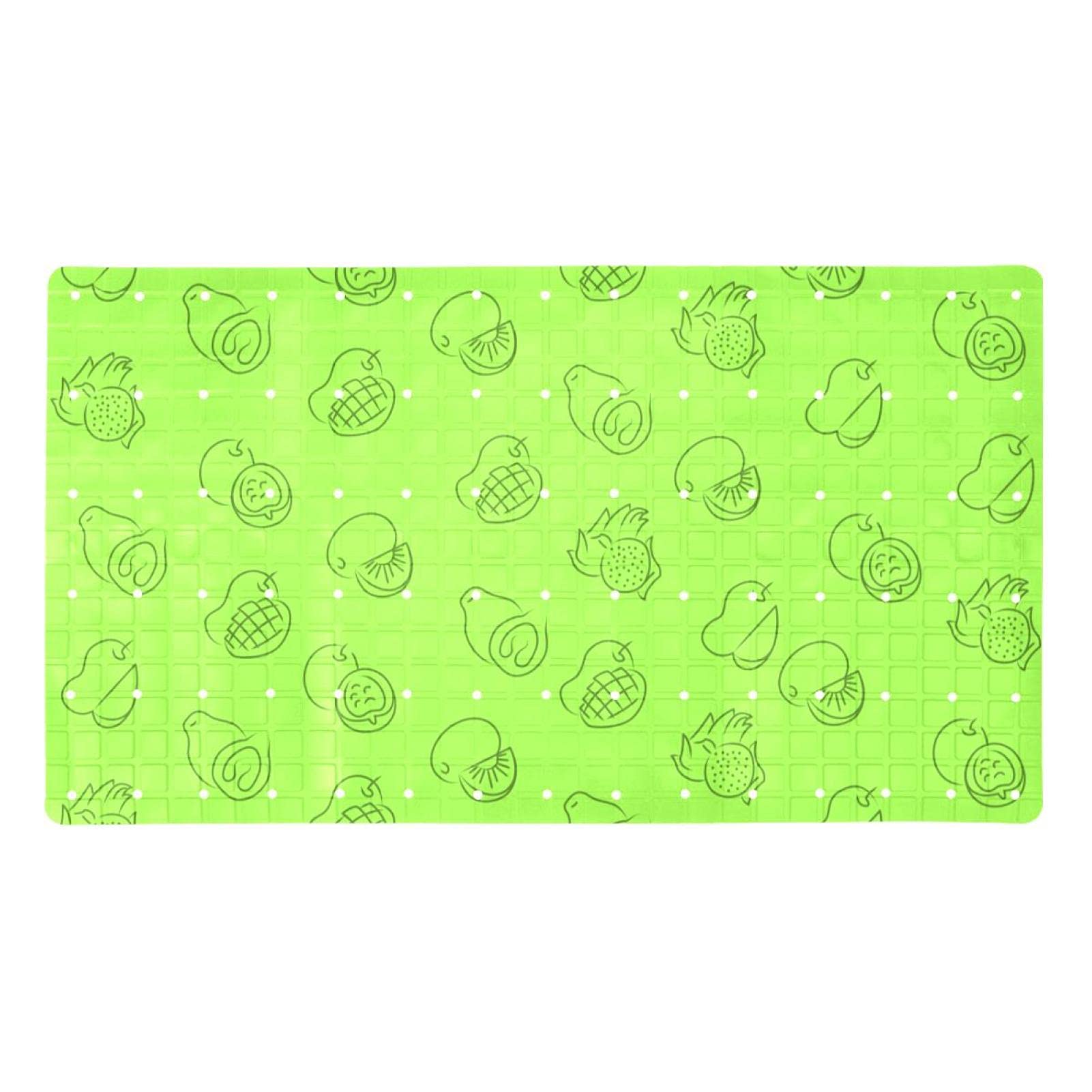 Tapis de bain pour enfants motif fruits verts idéal pour la douche familiale