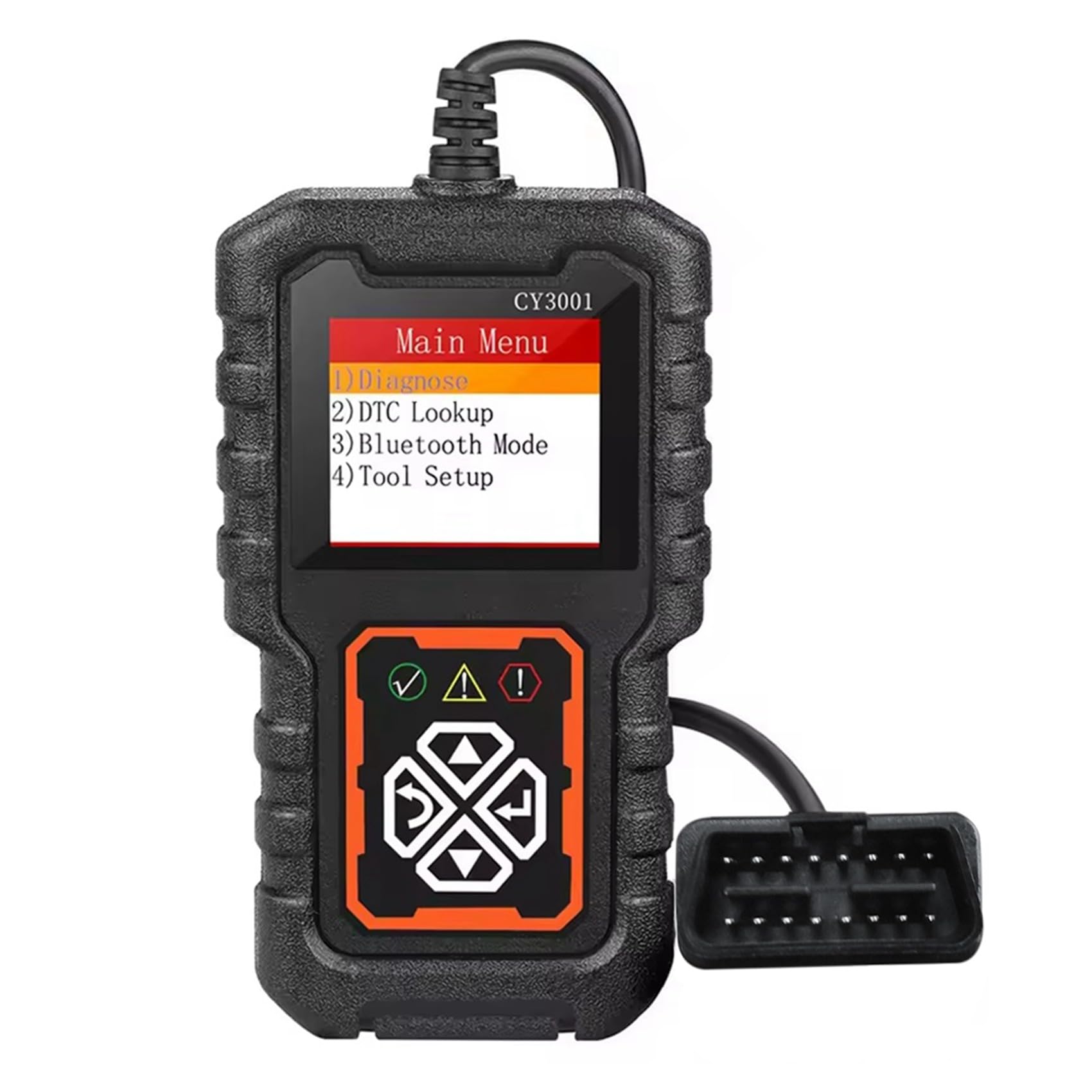 Escáner OBD2 EOBD CY3001 con pantalla digital para leer códigos de falla de motor