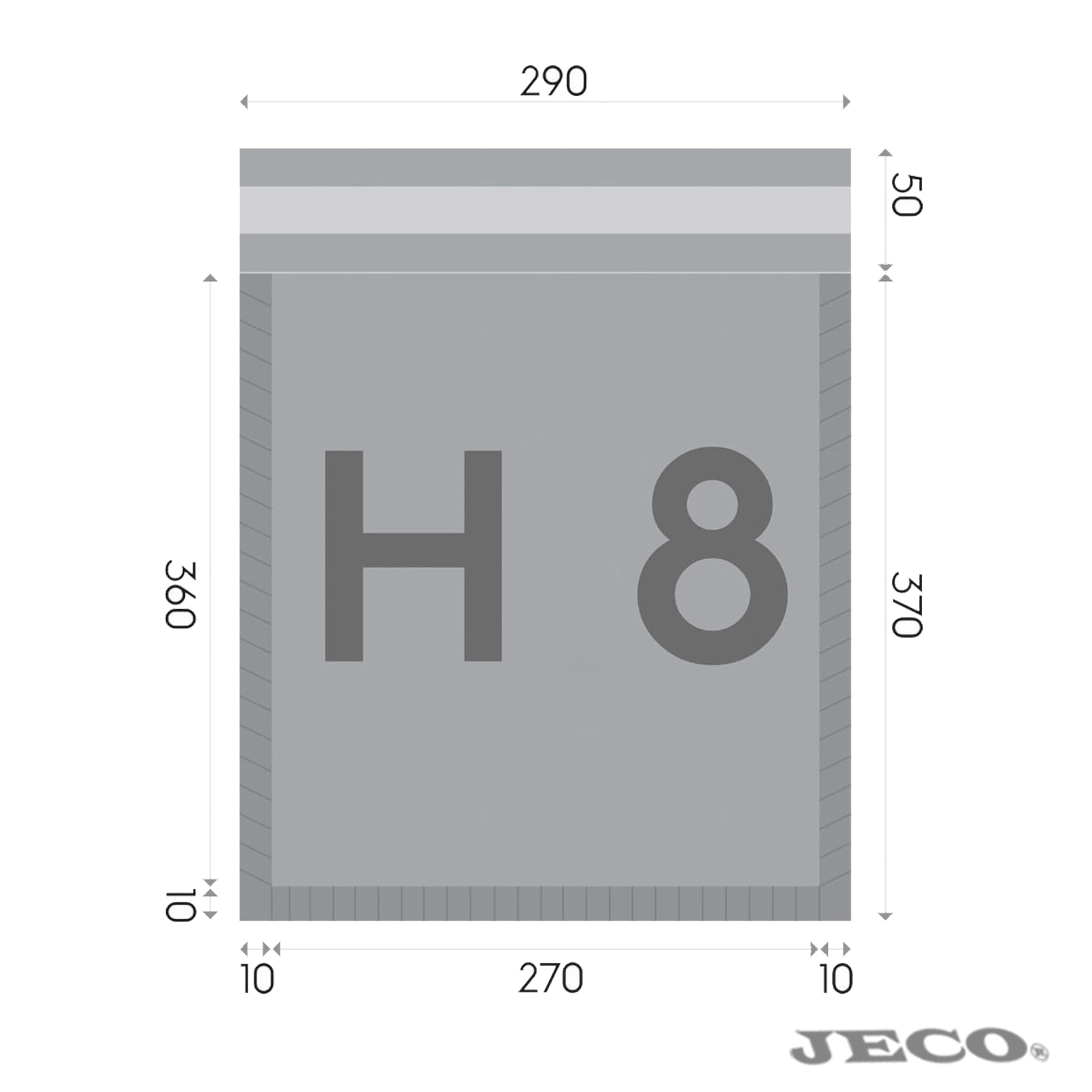 Jeco - Lot de 300 enveloppes à bulles d'air kraft blanches taille H/8 int. 270 x 360 mm pochettes matelassées d'expédition PRO