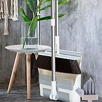 SPEALLOY 5-in-1 Foldable Cleaning Kit: Broom, Dustpan, Pet Hair Roller, Squeegee & Wire Brush - Space-Saving Multi-Tool for Homes & Pets