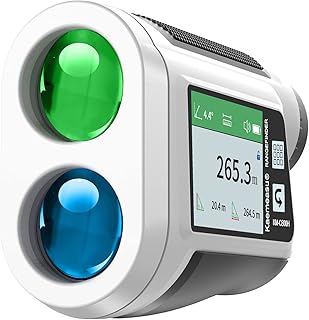 Lixada Golf Rangefinder with LCD Touch Screen 6X Magnification 600M / 800M USB Rechargeable Range Finder Distance Meter with Speaker Slope Function Flag Locking Vibration