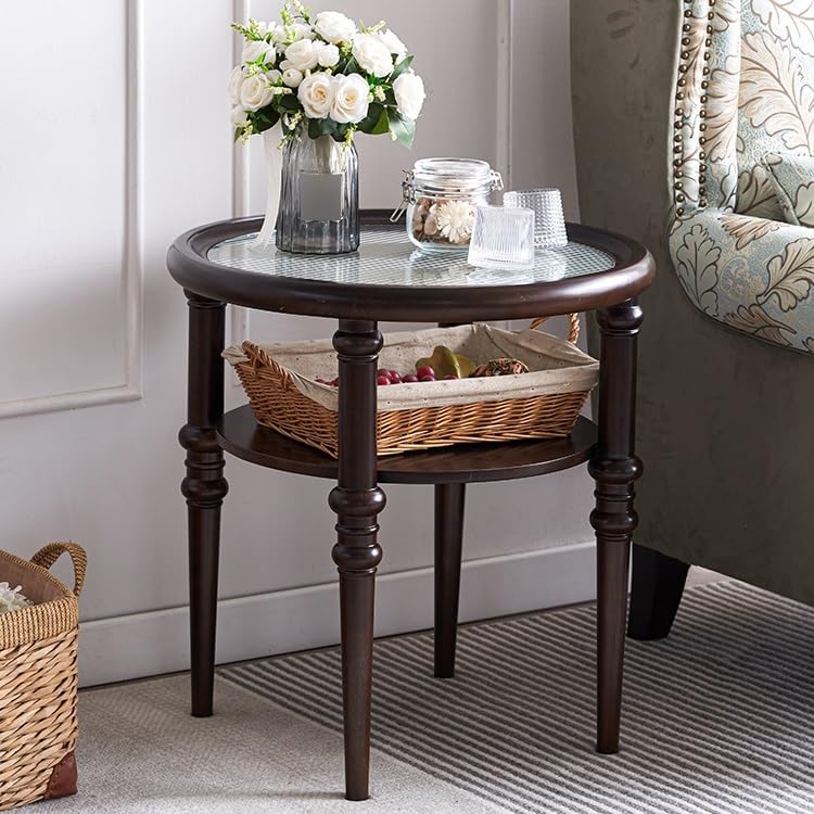 eexbz Sofa Home Living Room Wooden Round Sofa Side Table Cabinet Coffee Table Sofas for Living Room