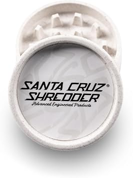 Santa Cruz Shredder Grinder for Herbs and Spices Knurled Top for Stronger Grip 2-Piece Medium 2.2 White