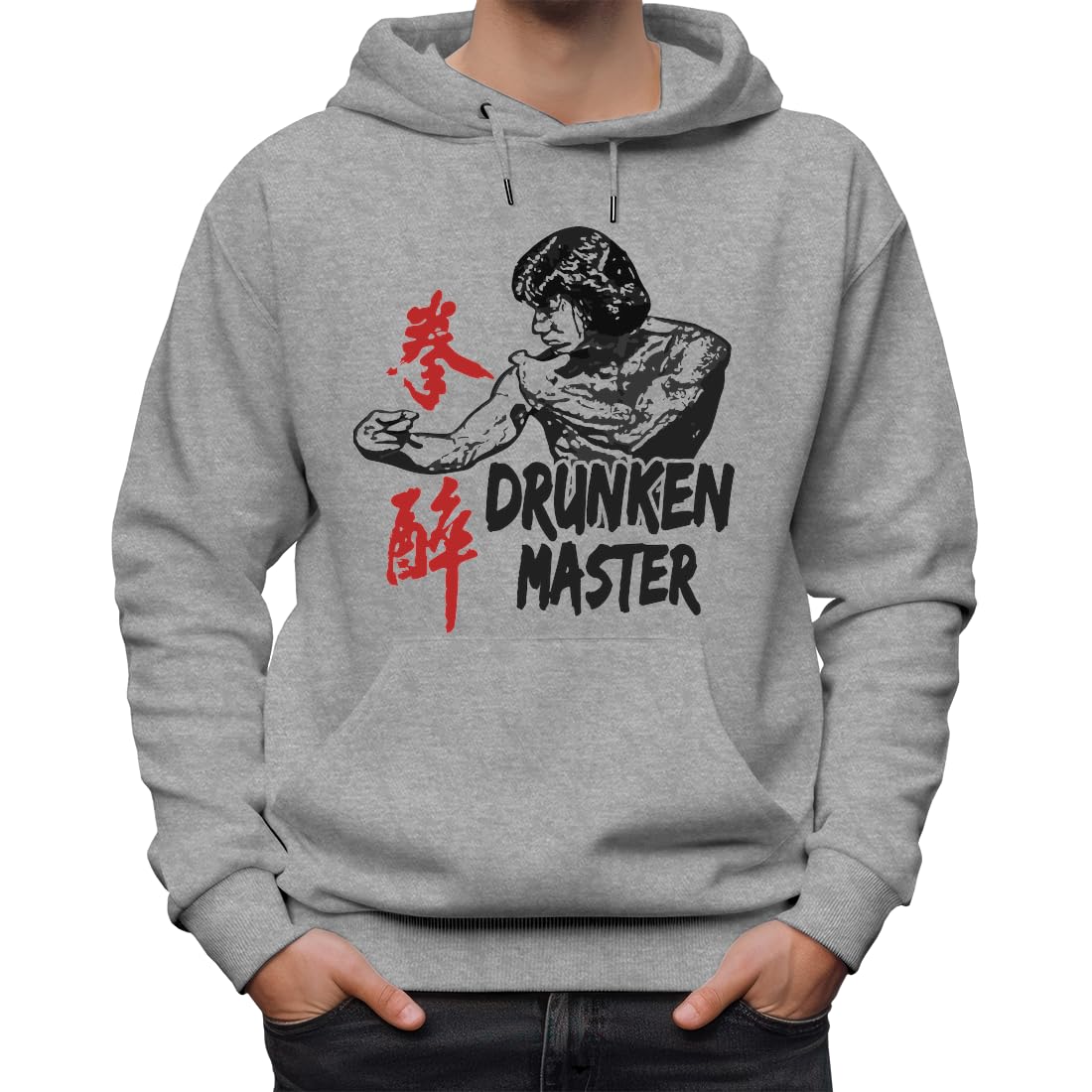 Jackie Chan Drunken Master Kung Fu klasyczna bluza z kapturem unisex dla mężczyzn i kobiet