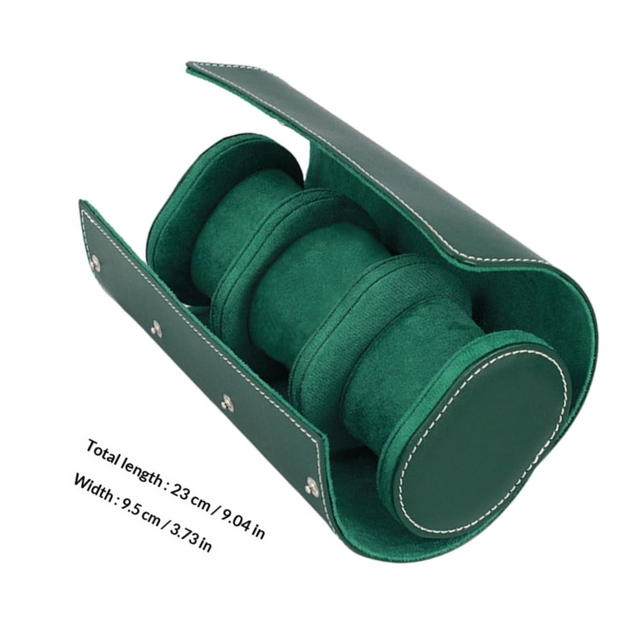 Outanaya Scatola e Sicura Verde in Pelle Pu Porta Orologi da Viaggio e Classico per Conservare Orologi Leggera Organizer e Classico per Uomini