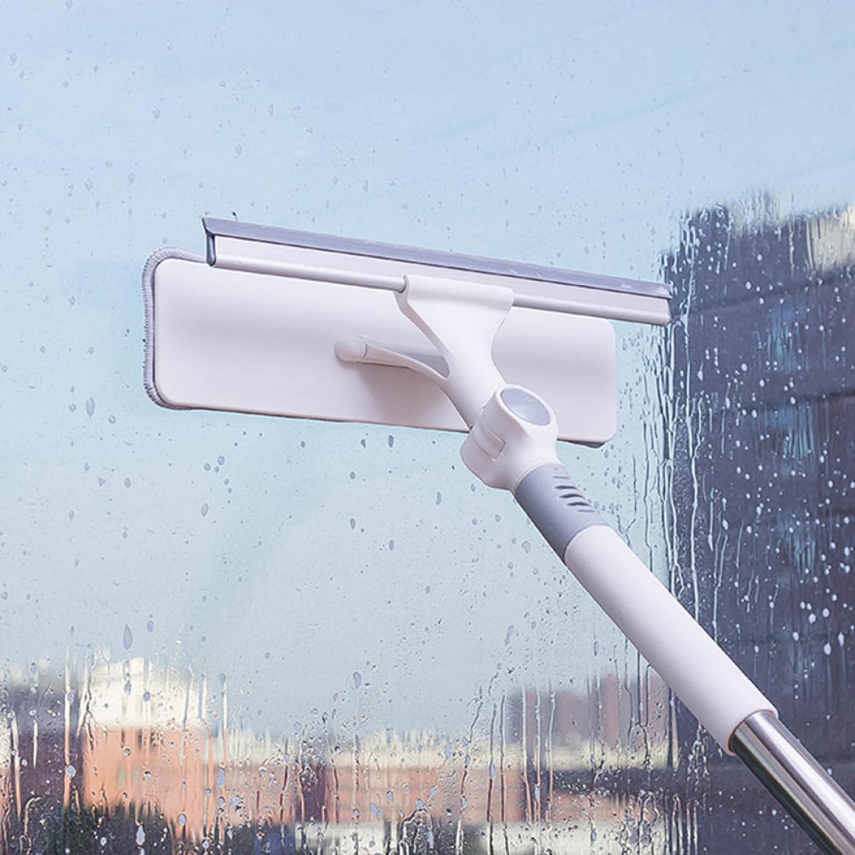 Doppelseitiger Glaswischer mit Teleskopstiel Bodenwischer aus Robustem Material Fenster und Bodenreinigungsgerät für Zuhause und Büro
