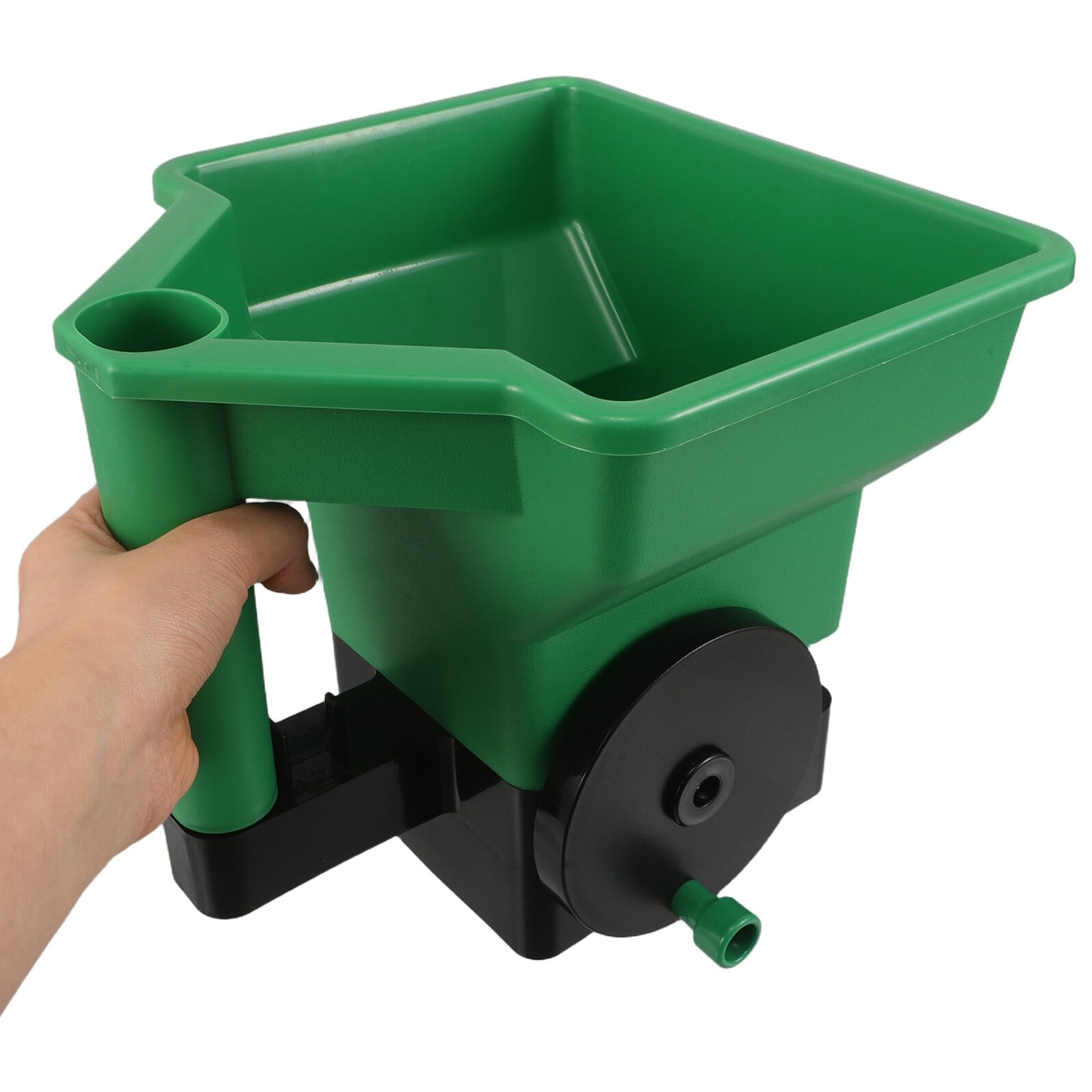 NUOBESTY Spandiconcime Manuale Portatile a Manovella, Spargisale per Prato Piccolo in Plastica Robusta Regolazione Larghezza e Densità, Seminatrice Pratica per Giardinaggio e Cura Orto