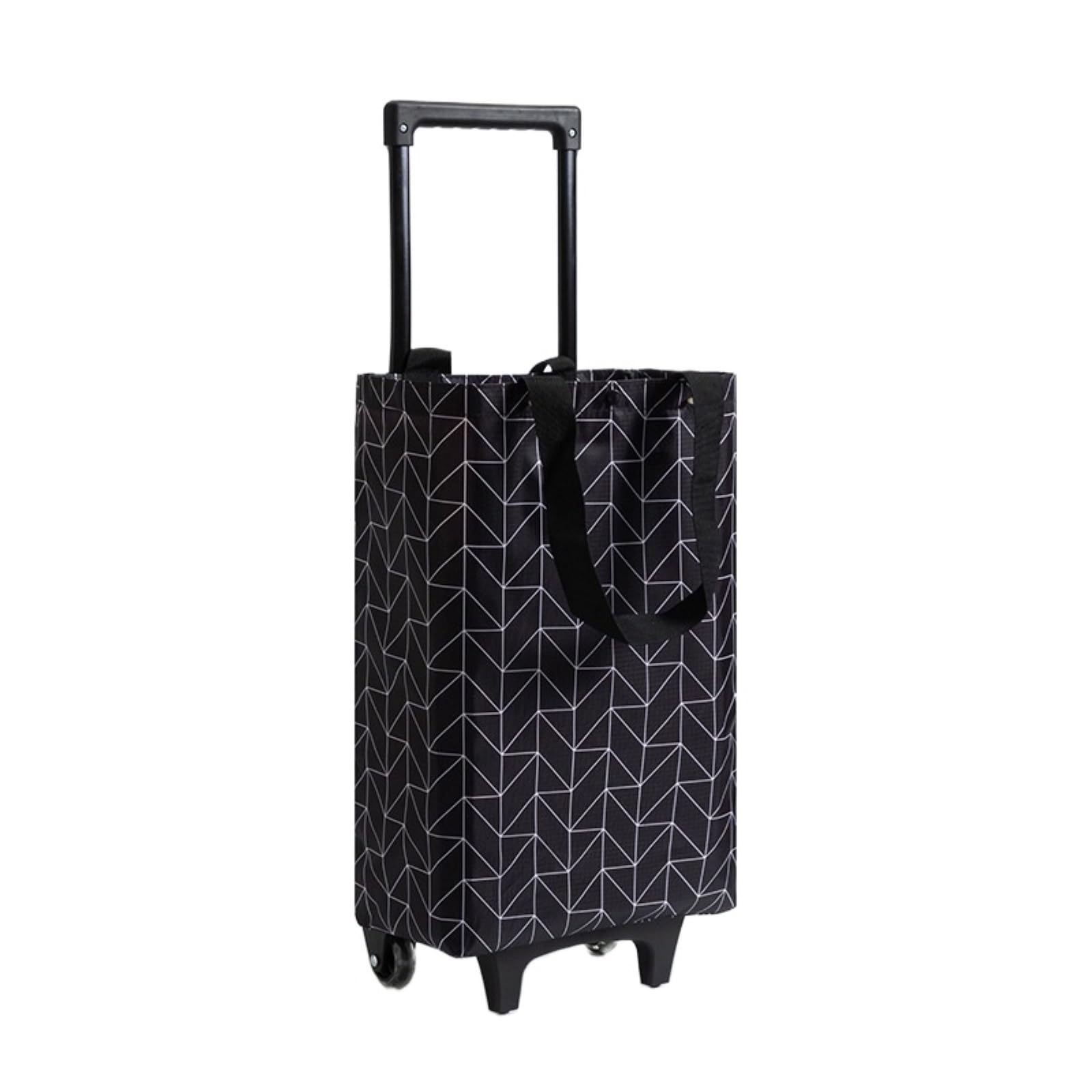 SBZIOJHDR foldable shopping trolley， Portable Foldable Grocery Bag for Travel Laundry(Multi colored b)