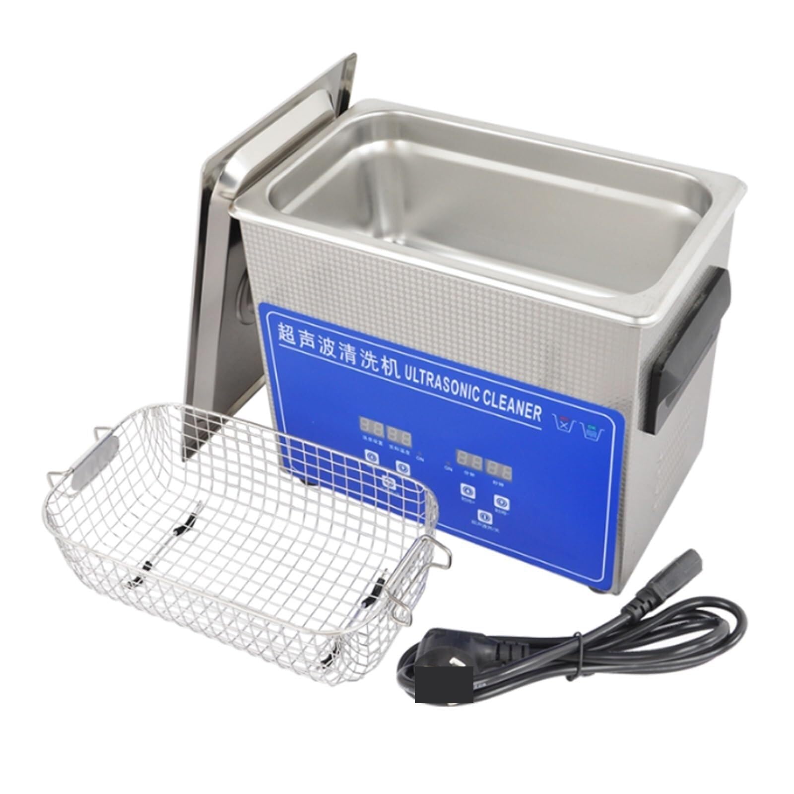 Limpiador ultrasónico, Máquina De Limpieza Por Ultrasonidos, Limpiador Digital 3,2 L, Bañera Y Cesta, Vajilla PCB, Joyería Para Dentadura, Gafas Latón, Herramienta Para Reloj Dental para limpiar joyas