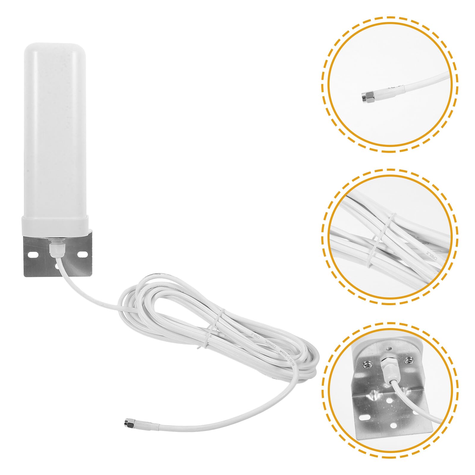 Antenne Omnidirectionnelle Extérieure Full-Band Compatible Modem Routeur Renforcement Signal Fiable Intérieur Extérieur Installation Simple sans Configuration
