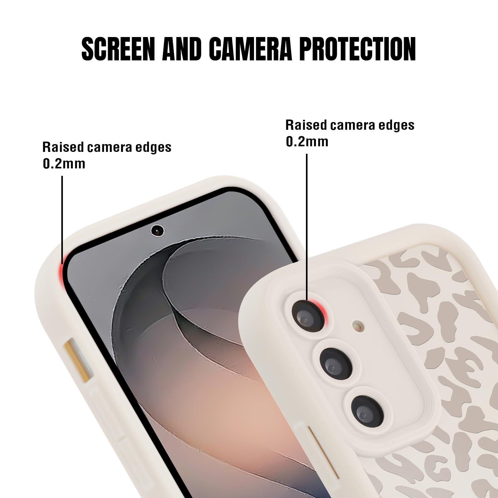 Leopard etui ze sznurkiem do Samsung Galaxy S26, estetyczna biała krowa z motywem rysunków, wisiorek smycz na szyję, silikonowe etui do zawieszenia na Samsung S26 6,3 cala