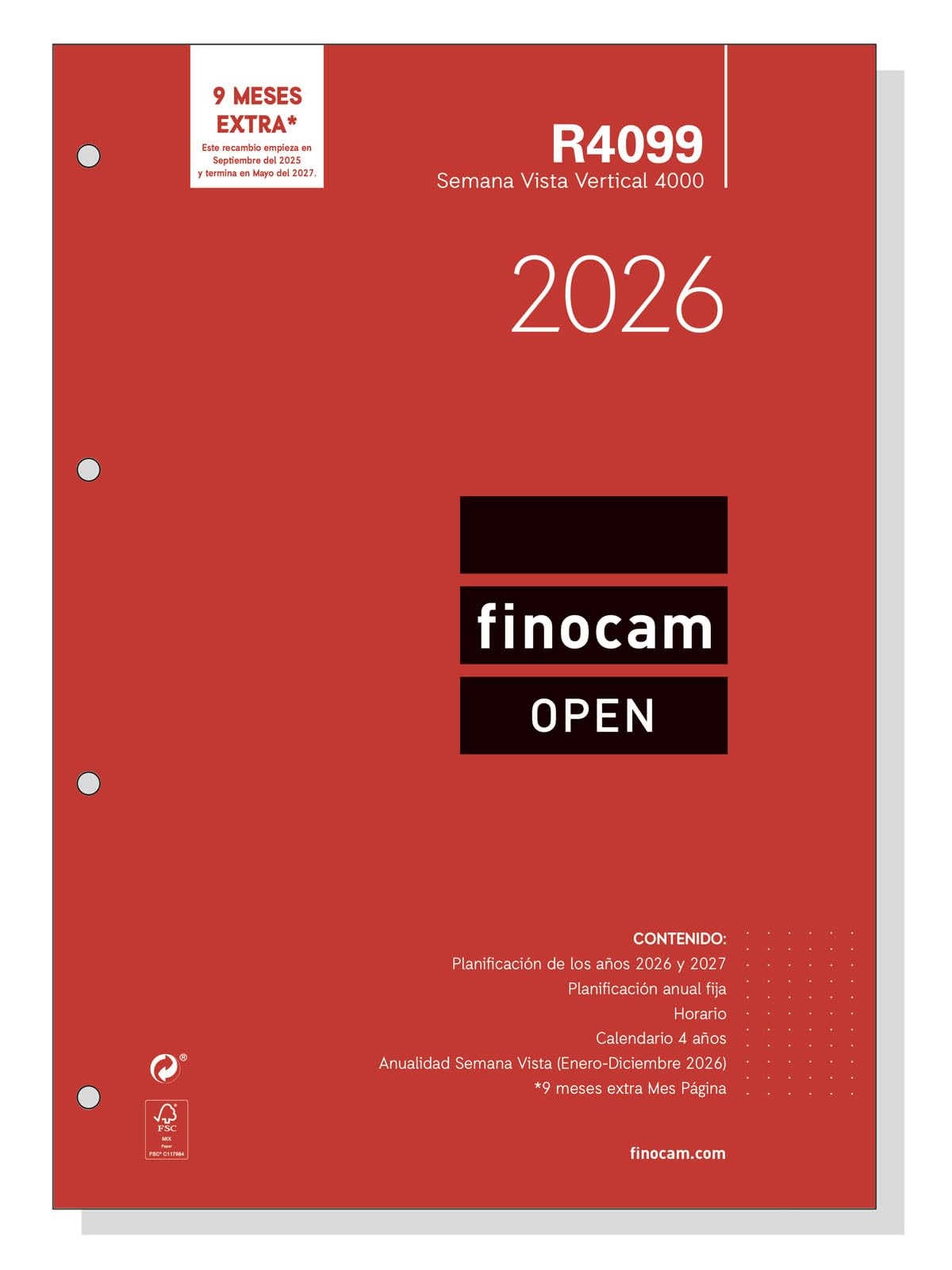 Finocam - Annual Open 2026 Weekly Vertical View January 2026 - December 2026 (12 months) Spanish