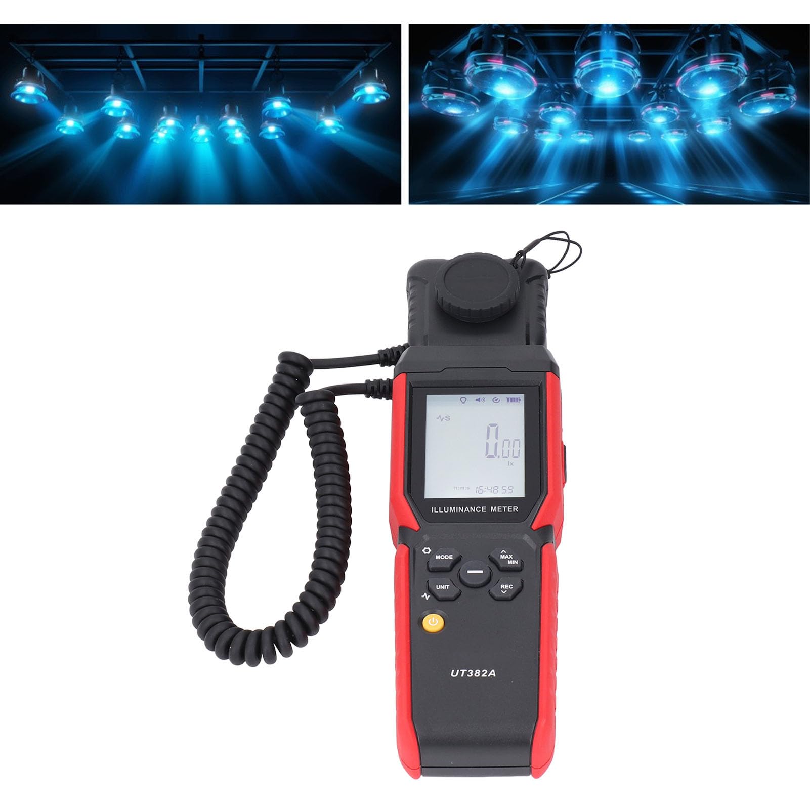 Medidor de Luz Digital, Medidor de Iluminancia Digital ABS Medidor de Luz Fotómetro Candillas de Pie de Pie Luxéter para, Medidores de Luz y Fotómetros