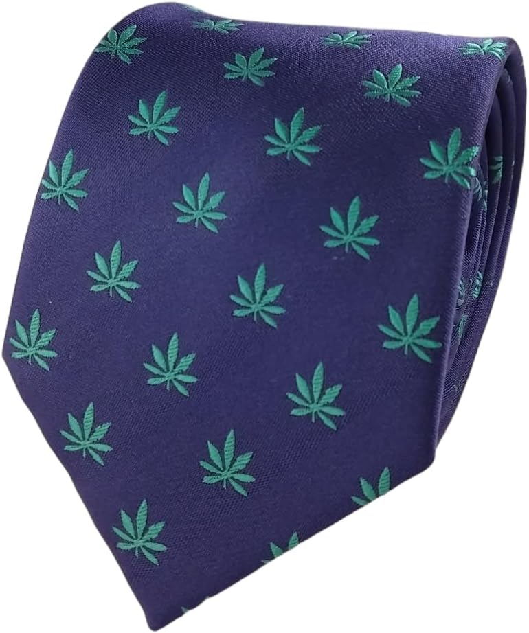 Cannabis Tie - Marijuana Necktie - Stoner Gift for men - 420 Gift for men - Pot Smoker gift for Men