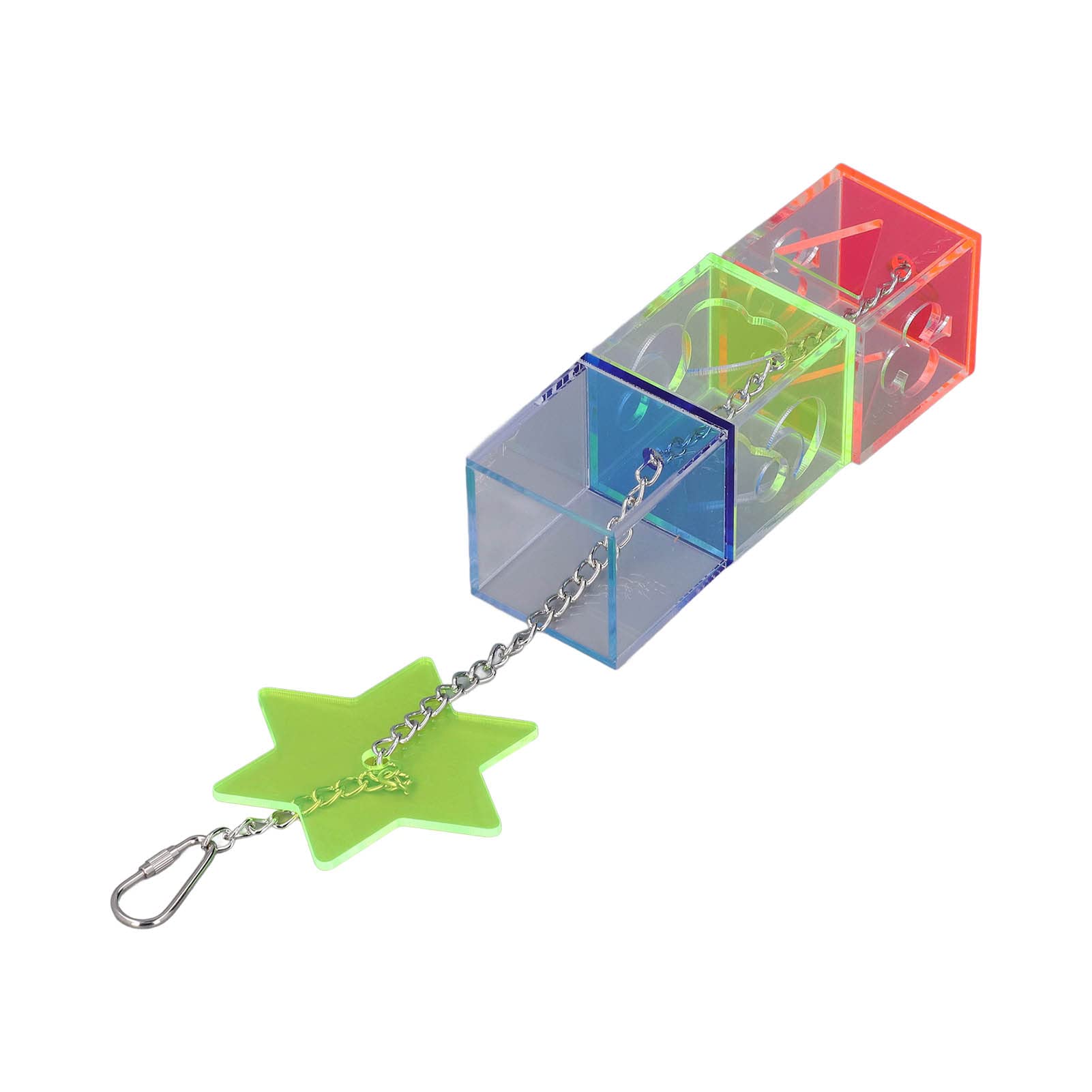 Acrylic Puzzle Bird Foraging Toy, Mental Stimulation, Treat Dispenser, Colorful and Sturdy, for Parrots, Cockatiels, and Other Birds - image 3