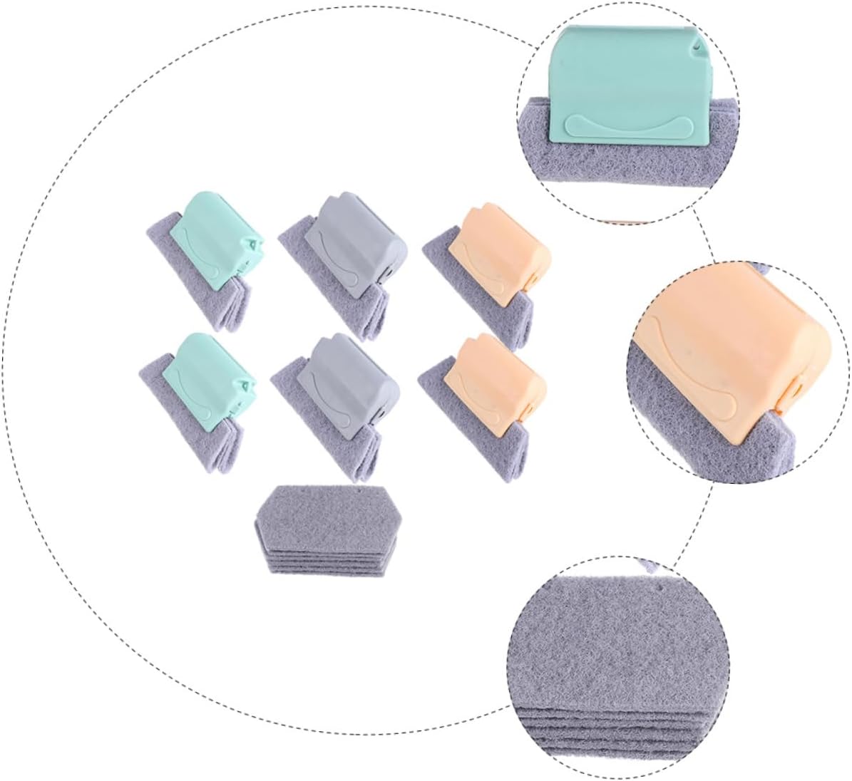 2 Sets Water Bottle Cleaning Brush Door Brush Bottle Caps Brush for Small Kitchen Spaces (Color Aleatorio 14X8cm)